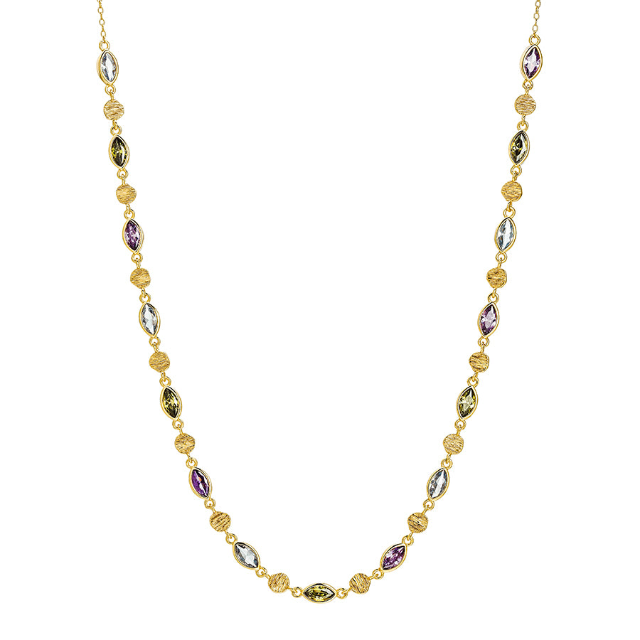 Evie Gemstone Choker Necklace - Aquamarine