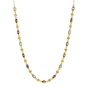 Evie Gemstone Choker Necklace - Aquamarine