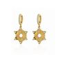 Circle Fan Huggie Hoop Earrings - Grove & Vae