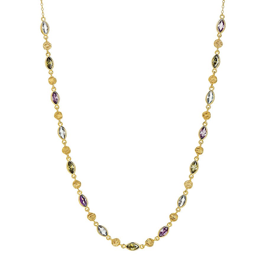 Evie Gemstone Choker Necklace - Multi Gemstone - Grove & Vae