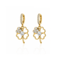 Four Leaf Clover Huggie Hoop Earrings - Grove & Vae