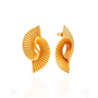 Gold Spiral Fan Earrings - Grove & Vae