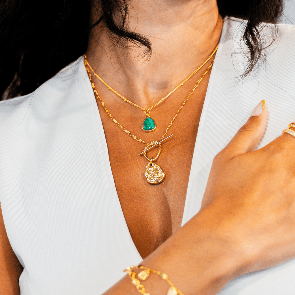 Verona Gold Figaro T - Bar Necklace - Grove & Vae