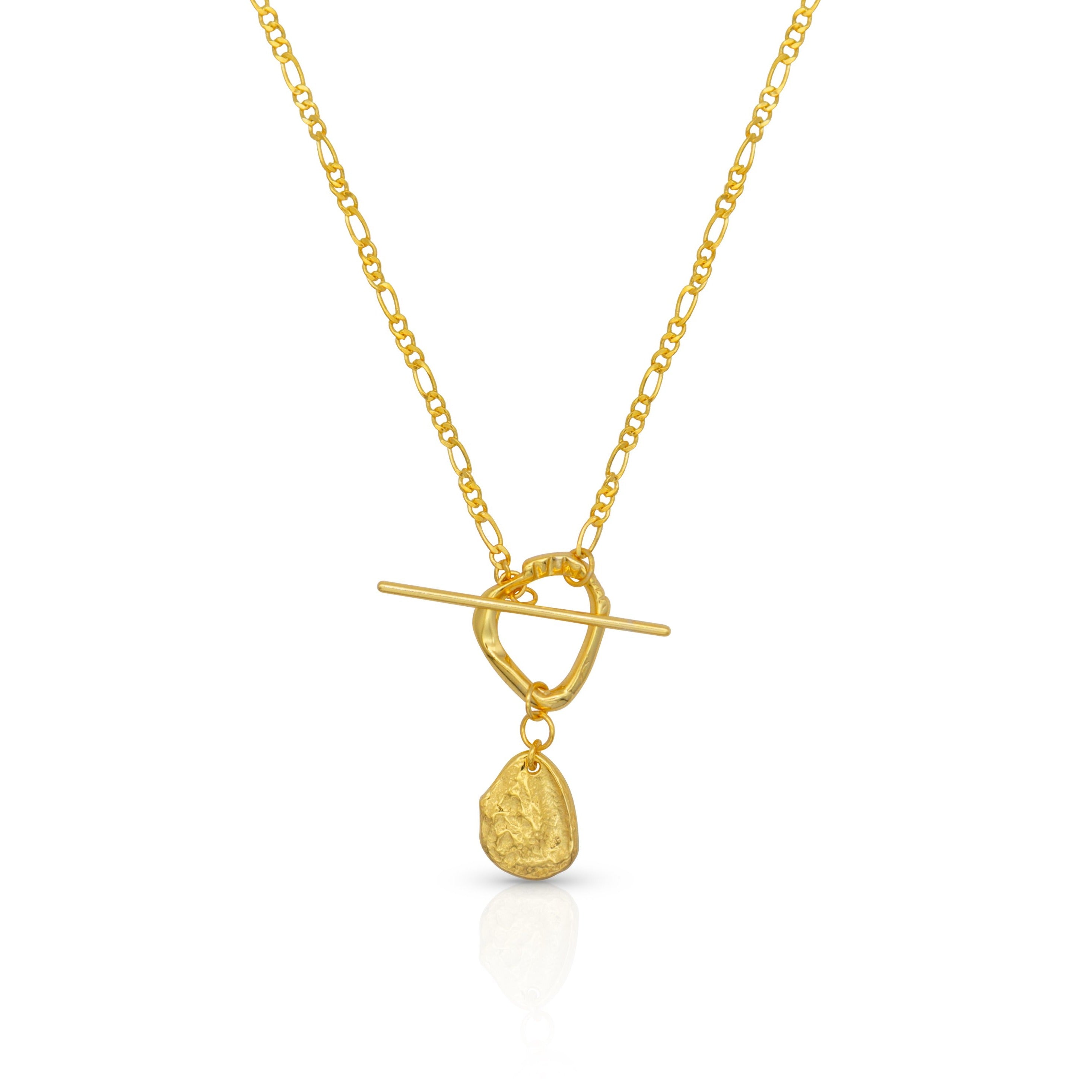 Verona Gold Figaro T-Bar Necklace - Grove & Vae