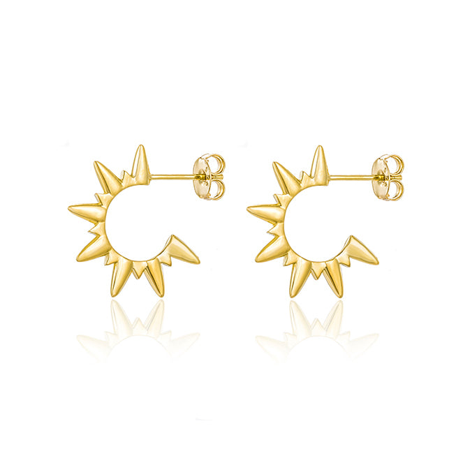 Rizer Gold Spike Earrings - Grove & Vae