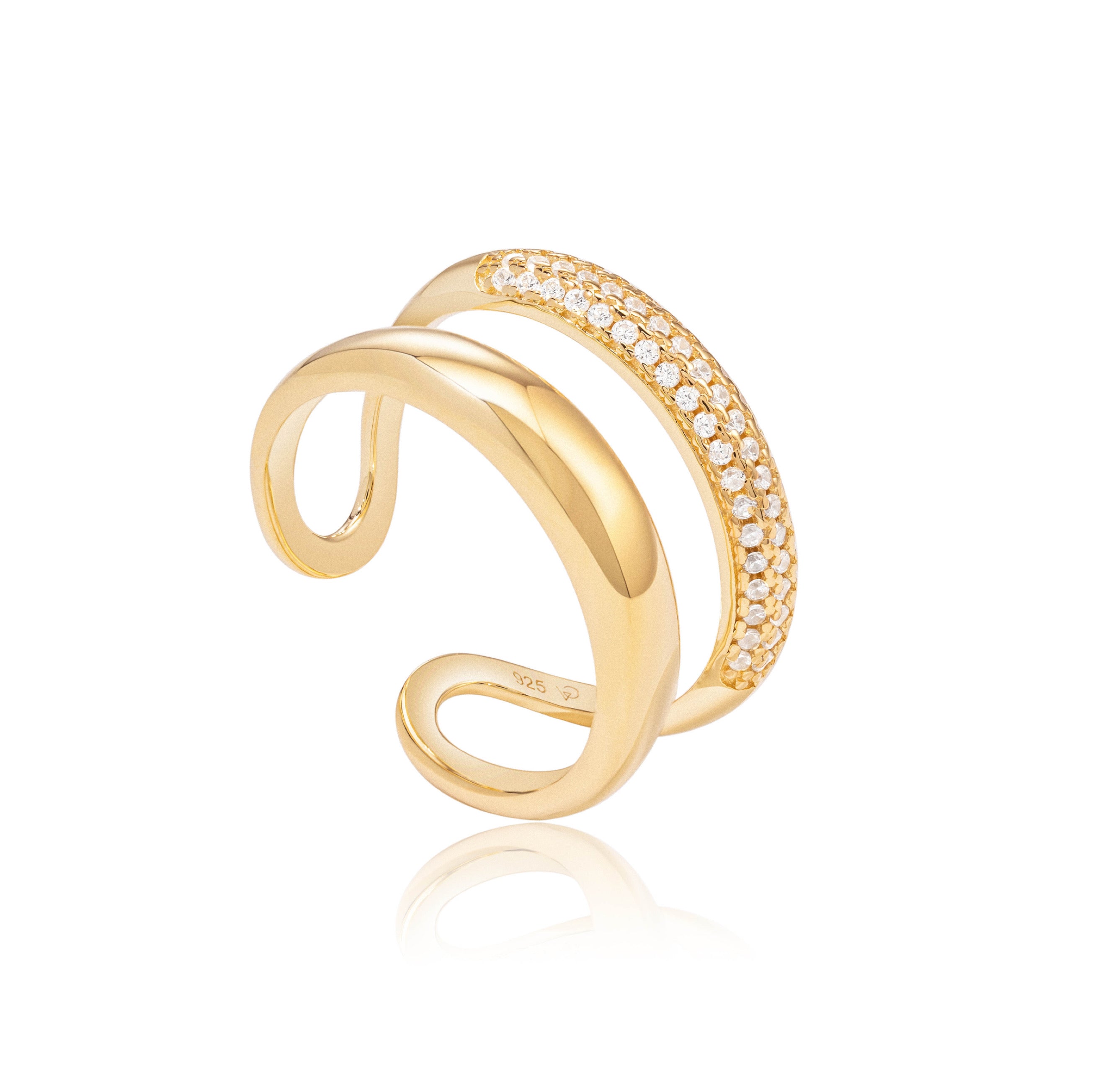 Half Pave Double Ring