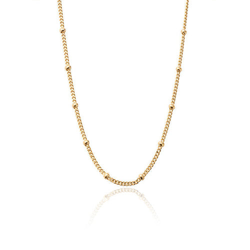 gold beaded necklace