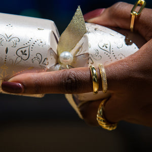 Half Pave Double Ring