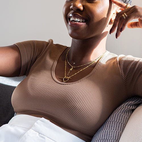 Honeypot Gold Bead Necklace - Grove & Vae