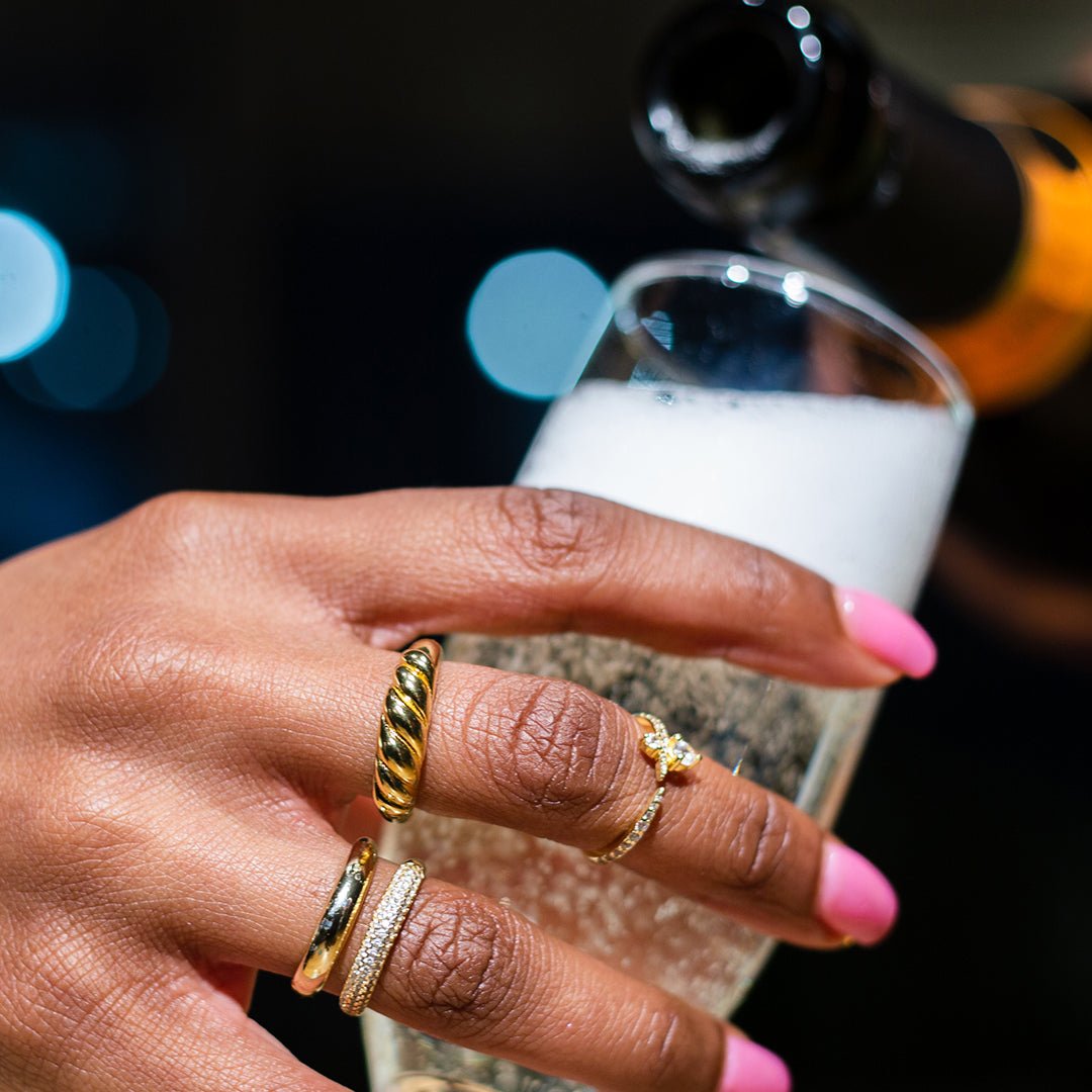 Luna Gold Rope Ring - Grove & Vae