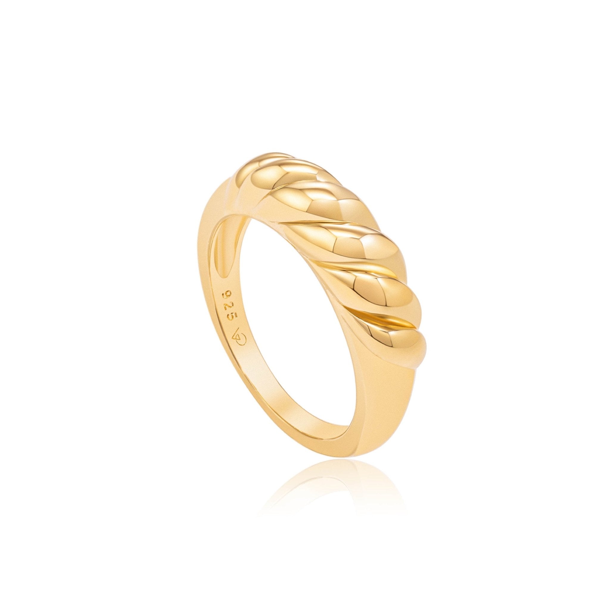 Luna Gold Rope Ring - Grove & Vae
