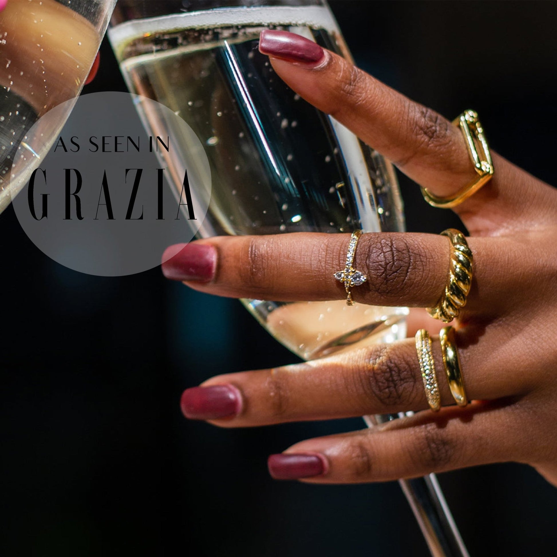 Marcie Open Pave Ring - Grove & Vae