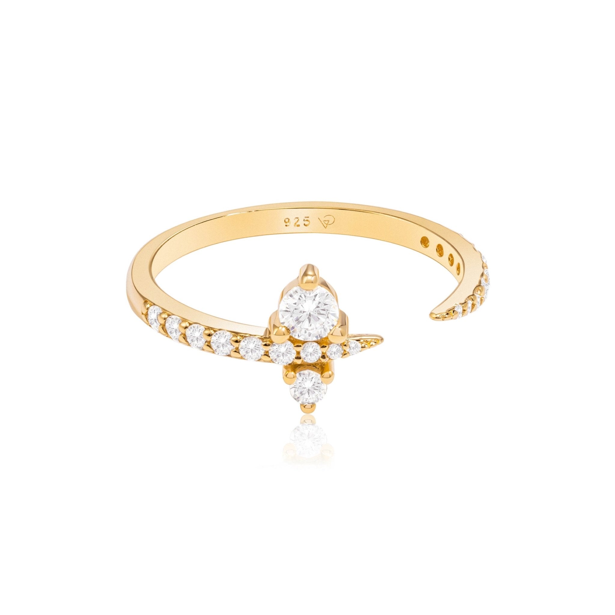 Marcie Open Pave Ring - Grove & Vae