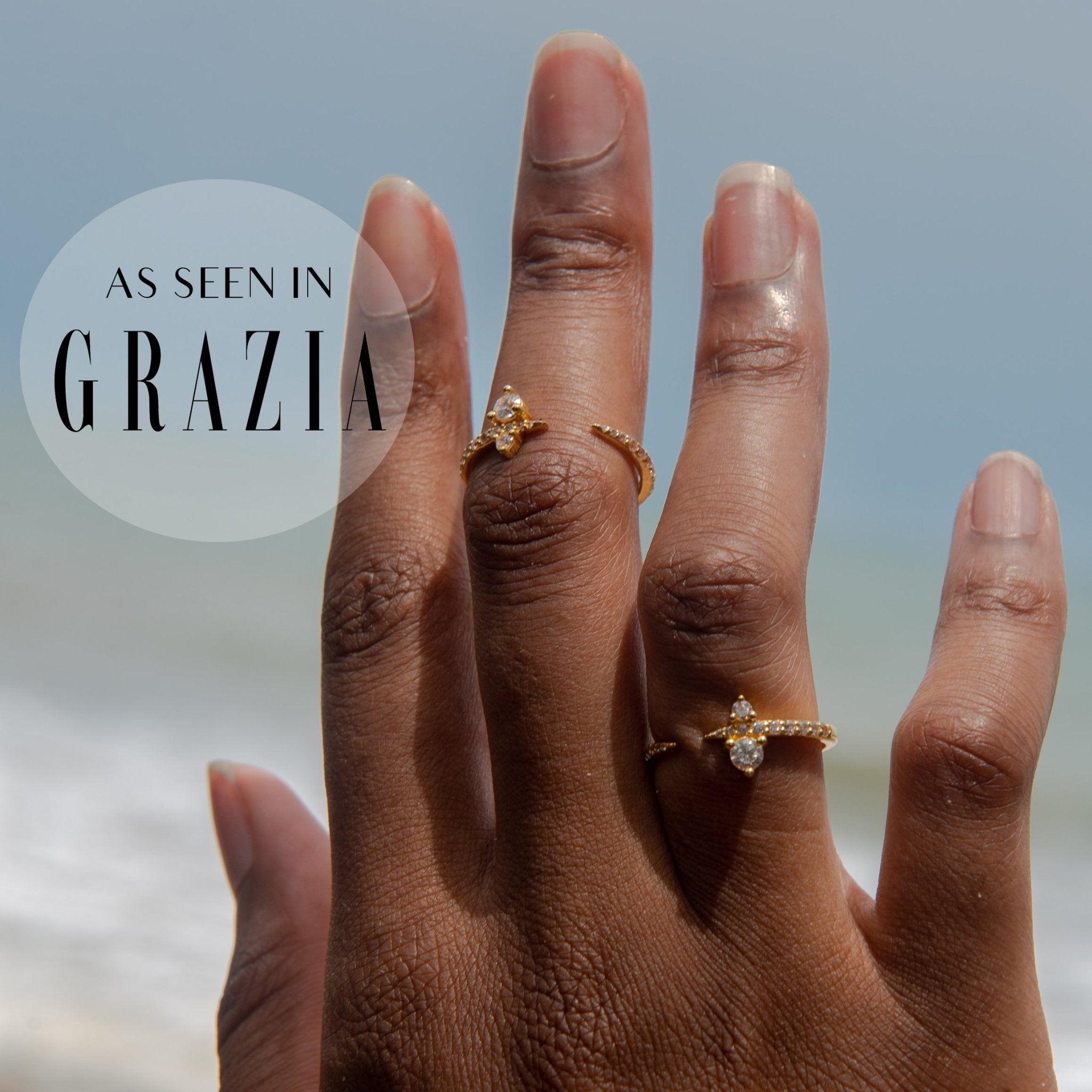 Marcie Open Pave Ring - Grove & Vae