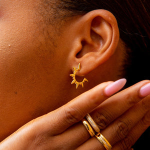 Rizer Gold Spike Earrings - Grove & Vae