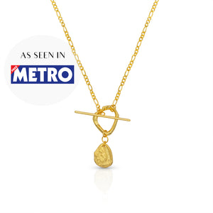 Verona Gold Figaro T-Bar Necklace